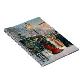 Winter Parisian Scene met kerstcadeau Notitieboek (Rechterzijde)