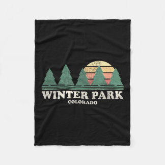 Winter Park Co Vintage Throwback T-shirt Retro 70s Fleece Deken