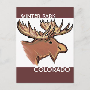 Winter Park Colorado brown briefkaart