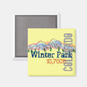 Winter Park Colorado elevation magnet Magneet (Voorkant / Achterkant)