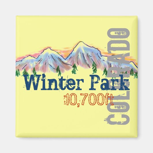 Winter Park Colorado elevation magnet Magneet (Voorkant)
