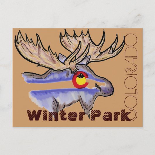 Winter Park Colorado elk briefkaart (Voorkant)