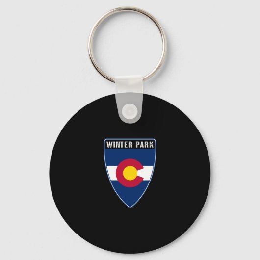 Winter Park Colorado Shield Sleutelhanger (Voorkant)