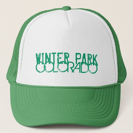 Winter Park Colorado simple casquette vert (Devant)