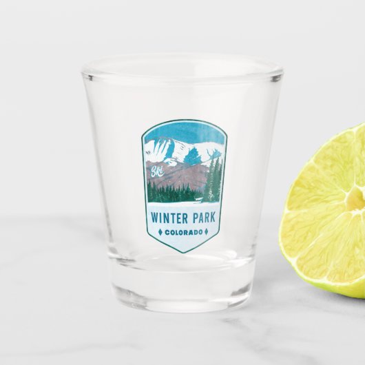 Winter Park Colorado Ski Badge Shot Glas (Voorkant)