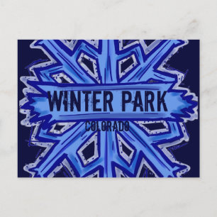 Winter Park Colorado snowflake briefkaart