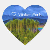 Winter Park Heart Sticker (Voorkant)