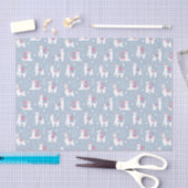 Winter Pastel Llama Pattern Tissuepapier (Craft)