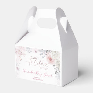 Winter Pastel Roze Sneeuwvlok Slee Baby Shower Bedankdoosjes