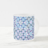 Winter patchwork ster matglas koffiemok (Voorkant rechts)