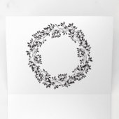 Winter Pattern Blue en White Snowflakes Drieluik Wenskaart (Binnenzijde eerst)