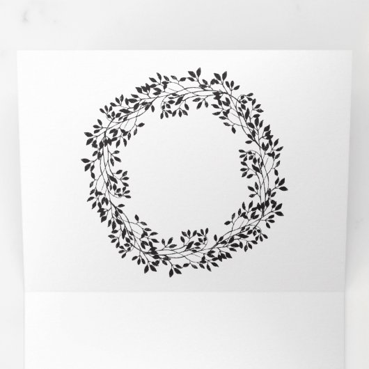 Winter Pattern Blue en White Snowflakes Drieluik Wenskaart (Binnenzijde eerst)