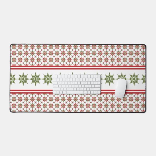 Winter Pattern Snowflake Theme Holiday Kerstmis Bureaumat (Keyboard & Muis)