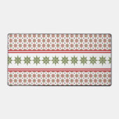 Winter Pattern Snowflake Theme Holiday Kerstmis Bureaumat (Voorkant)