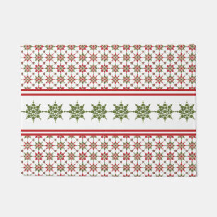 Winter Pattern Snowflake Theme Holiday Kerstmis Deurmat