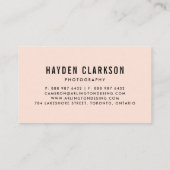 Winter Peach Color Block Modern Visitekaartje (Achterkant)