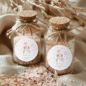 Winter Penguïn babyshower Ronde Sticker