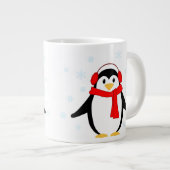 Winter Penguin Extra Grote Mok (Voorkant rechts)