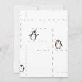 Winter Penguin First Birthday Invitation (Dos)