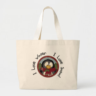 Winter Penguin Holiday Tshirts en Gifts Grote Tote Bag