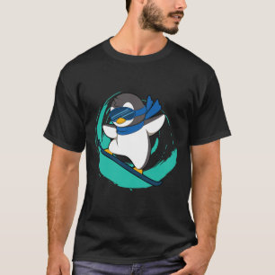 Winter Penguin op Snowboard Snowboarding T-shirt