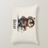 Winter Penguin with Snowman Design Accent Kussen (Voorkant(Verticaal))