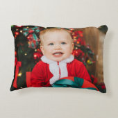 Winter Penguin with Snowman Design Accent Kussen (Achterkant)