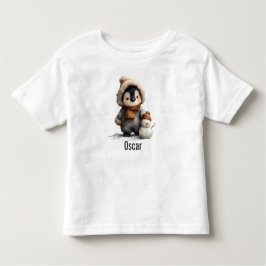 Winter Penguin with Snowman Design Kinder Shirts