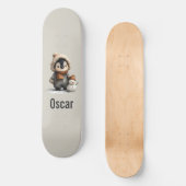 Winter Penguin with Snowman Design Skateboard (Voorkant)