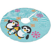 Winter Penguins Holiday Tree Skirt Kerstboom Rok (Gekanteld)