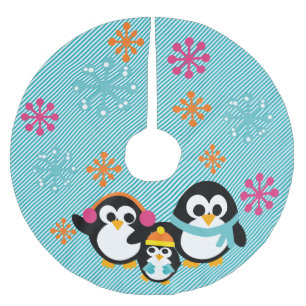 Winter Penguins Holiday Tree Skirt Kerstboom Rok