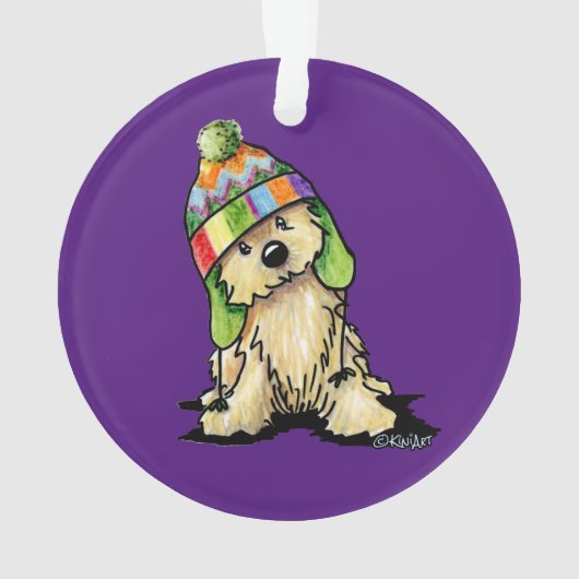 Winter Pet Terrier Dog Ornament (achterkant)