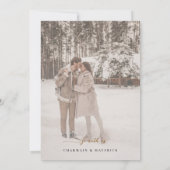 Winter Photo Wedding Holiday Invitation (Dos)