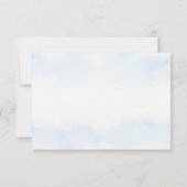 winter pijnbomen bruiloft RSVP reactie Kaartje (Achterkant)