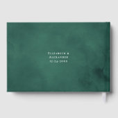 Winter Pijnstok groen Waterverf bruiloft Gastenboek (Achterkant)