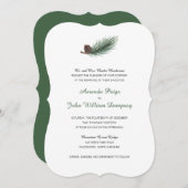 Winter Pine Branch en Pinecone | Weddenschap Kaart (Voorkant / Achterkant)