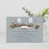 Winter Pine Bridal Brunch Invitation (Debout devant)