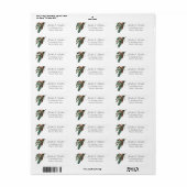 Winter Pine Cone Weddenschap Return Label (Full Sheet)