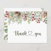 Winter Pine Cones Dank u wel (Voorkant / Achterkant)