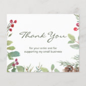 Winter Pine Cones Dank u wel (Achterkant)