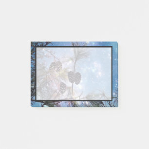 Winter Pine Cones onder een sterrenhemel Post-it® Notes
