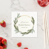 Winter Pine Evergreen Vrijgezellenfeest Servet (Insitu)