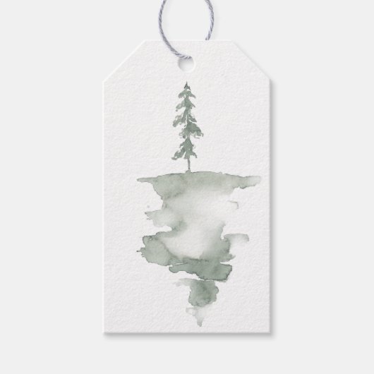 Winter Pine Gift Label Cadeaulabel (Voorkant)