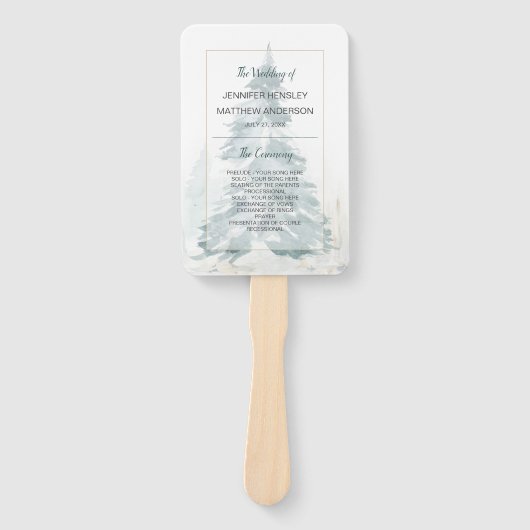 Winter Pine Romance Program Fans Handwaaier (Voorkant)