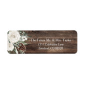 Winter Pine Rustic Wedding Retouradres Etiket (Voorkant)