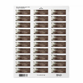 Winter Pine Rustic Wedding Retouradres Etiket (Full Sheet)