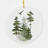 Winter Pine Tree in Loving Memory of Dad Keramisch Ornament (Achterkant)