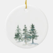 Winter Pine Tree in Loving Memory of the Keramisch Ornament (Achterkant)