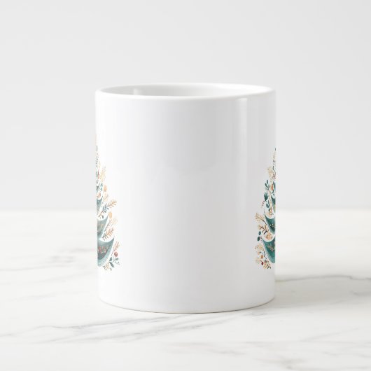 Winter Pine Tree Kerstmis Koffie Mok (Voorkant)