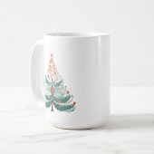 Winter Pine Tree Kerstmis Koffie Mok (Voorkant links)